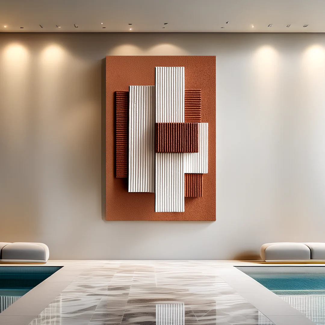 3D0123-1 Modern Relief Wall Art - Image 1