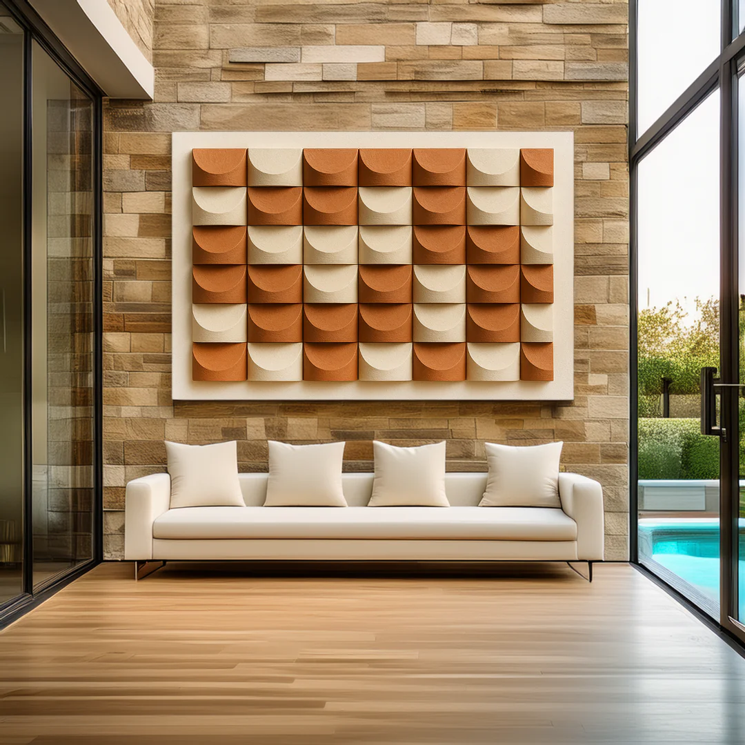 3d-1 Geometric Half Circle Wall Art - Image 1