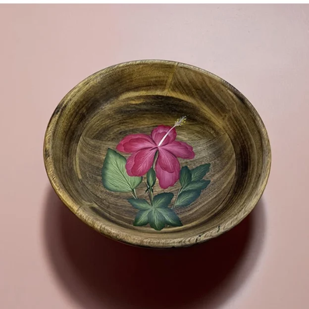 1 Artisan Wooden Serving Bowl - Image 1