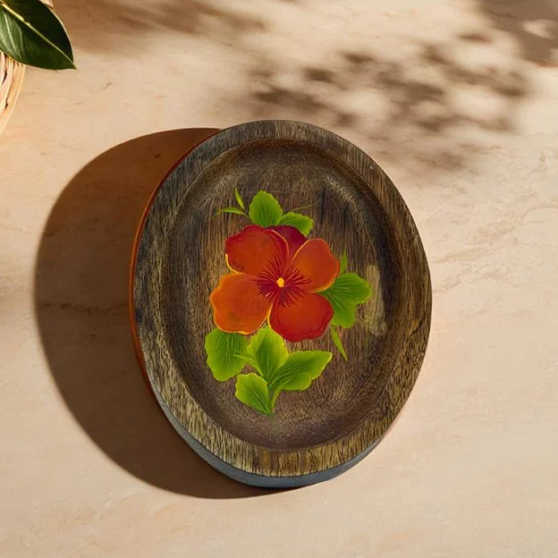 13 Bright Bloom Hand Platter - Image 1